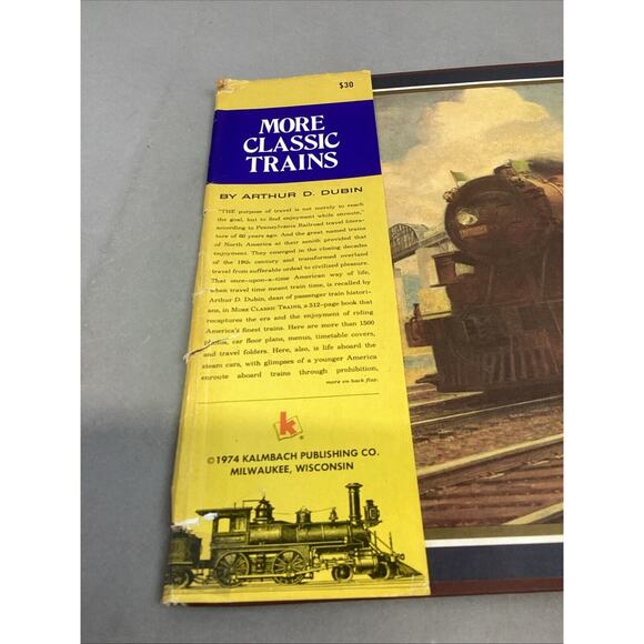 More Classic Trains by Authur D. Dubin Hardcover Book ©1975 - Picture 3 of 14